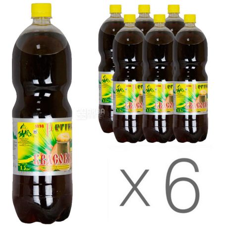 Regina, Kvass carbonated drink, 1.5 l, pack of 6 pcs.