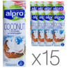 Alpro, Coconut Original, Упаковка 15 шт. по 250 мл, Алпро, Кокосовое молоко, оригинальное, без сахара и лактозы, с витаминами