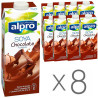 Alpro, Soya Chocolate, Упаковка 8 шт. по 1 л, Алпро, Соєве молоко з шоколадом, вітамінізоване