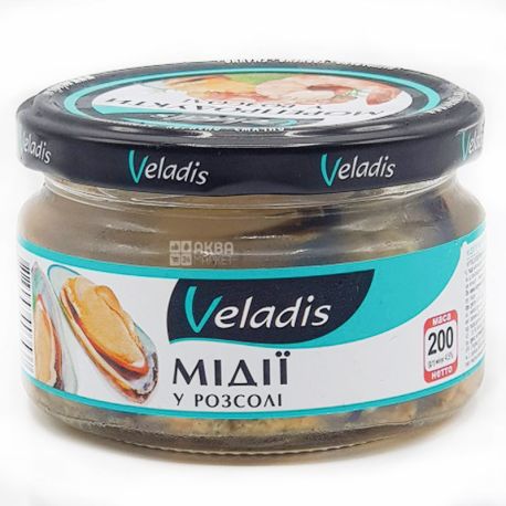 Veladis, Mussels in brine, 190 g