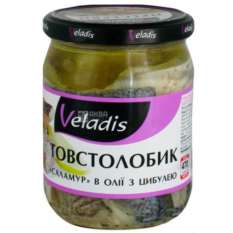 Veladis, Толстолобик в масле с луком, 470 г