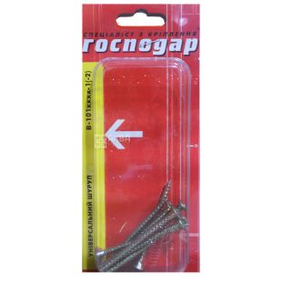 Господар, Шуруп универсальный b-1015060-1, 5,0х60, 8 шт.