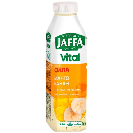 Jaffa Vital Power, 0,5 л, Джаффа, Напій соковий, Манго-Банан з екстрактом женьшеню, ПЕТ