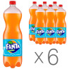 Fanta, Мандарин, Упаковка 6 шт. по 1,5 л, Фанта, Вода сладкая, с натуральным соком, ПЭТ