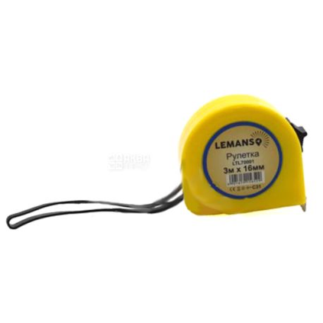 Lemanso, Roulette LTL70001, yellow, 3 m * 16 mm