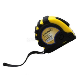 Lemanso, LTL70008, Лемансо, Рулетка, жовто-чорна, 8 м х 25 мм