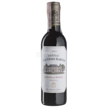 Chateau Mauvesin Barton, 2012, Вино красное сухое, 0,375 л