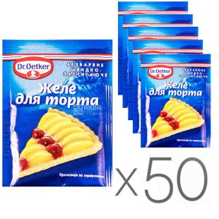 Dr.Oetker, Упаковка 50 шт. х 8 г, Желе для торта, прозрачное 