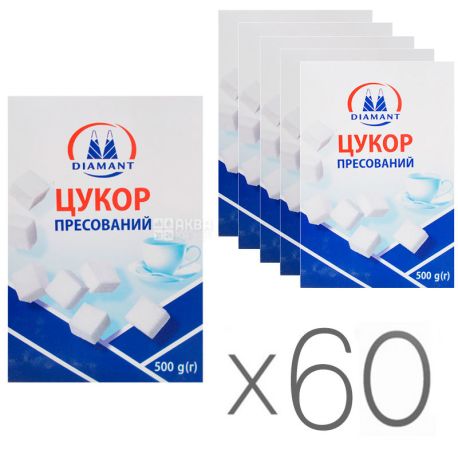 Diamant, Упаковка 60 шт. х 500 г, Цукор-рафінад, білий