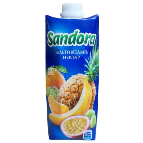 Sandora, Мультивітамін, 0,5 л, Сандора, Нектар натуральний