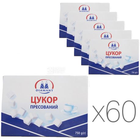 Diamant, Упаковка 60 шт. х 750 г, Сахар-рафинад, белый