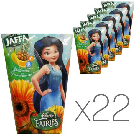 Jaffa, Disney Fairies, Мультивітамін, Упаковка 22 шт. по 0,125 л, Джаффа, Дісней Фейріс, Нектар натуральний, дітям від 3-х років