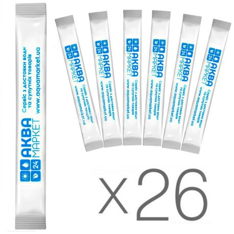 AquaMarket, Sugar in stacks of 5g white, Packaging 26 packs of 100 sticks