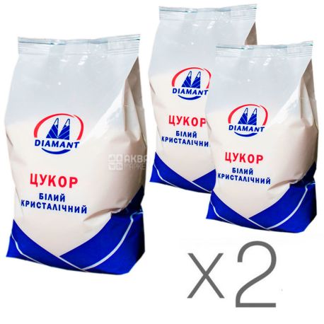 Diamant, Упаковка 2 шт. х 5 кг, Цукор-пісок, білий