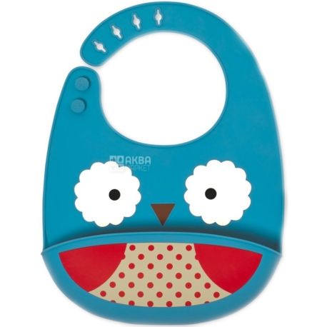 Skip Hop, Слинявчик дитячий Совеня, силіконовий, 23х21 см