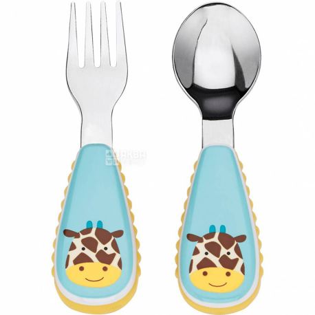 Skip Hop, Giraffe Cutlery, Baby, Fork and Spoon