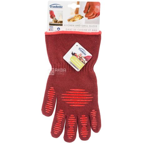 Trudeau, Grill Glove, double-sided, red, 1 pc.