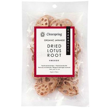 Clearspring, Корінь лотоса органічний сушений, 30 г
