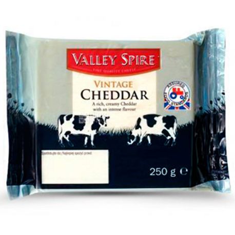 Valley Spire Cheddar, Сир Чеддер 35%, 250 г