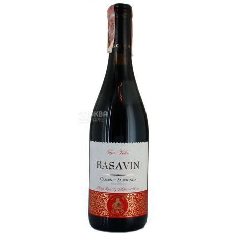 Basavin Золотое вино, Каберне Совиньон красное сухое, 0,75 л, Стекло