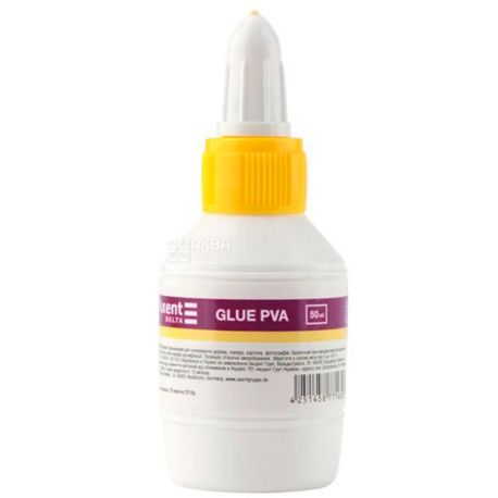 Axent Standard, PVA adhesive with dispensing cap, 50 ml