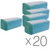 Wels, recycled paper towels, single-layer, colored, V-folds, 20 packs of 200 pcs.