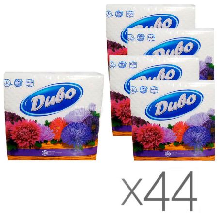 Divo, White napkins, single-layer, 24 x 24 cm, 44 packs of 100 pcs.