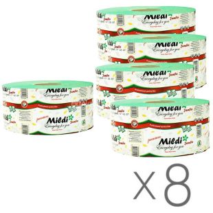 Mildi Jumbo, Упаковка 8 шт. х 1 рул., Туалетная бумага макулатурная Милди, однослойная, 125 м, 900 отрывов, 90х138 мм, на втулке