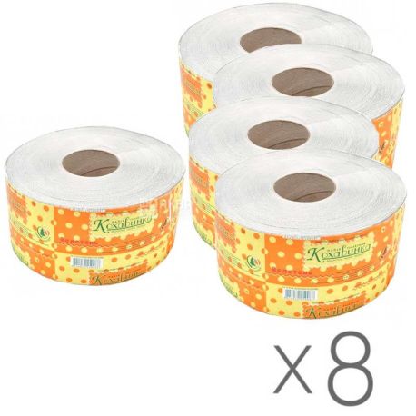 Kohavinka Jumbo, Toilet paper, single-layer, gray, 8 rolls of 150 m.