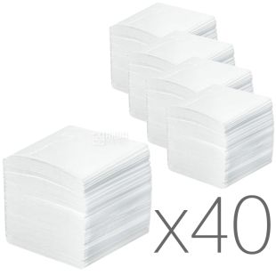 КПК, 40 упаковок по 200 листов, Туалетная бумага, 2-х слойная, 100 х 200 мм