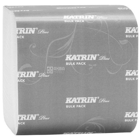 Katrin Plus, 200 листов, Туалетная бумага Катрин Плюс, 2-х слойная, 25,5х9,9 см