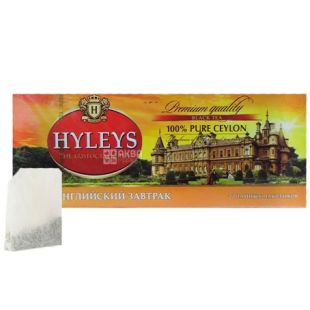 Hyleys English Breakfast Tea, 20 пак, Чай чорний Хейліс, Англійський сніданок