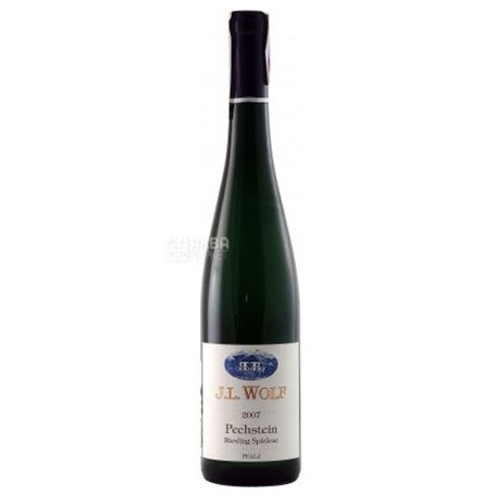 JLWolf, Riesling Pechstein Forster Spatlese trocken, Semi-dry white wine, 0.75 l