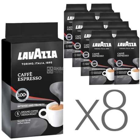 Lavazza Espresso, Кофе молотый, 250 г, Упаковка 8 шт.