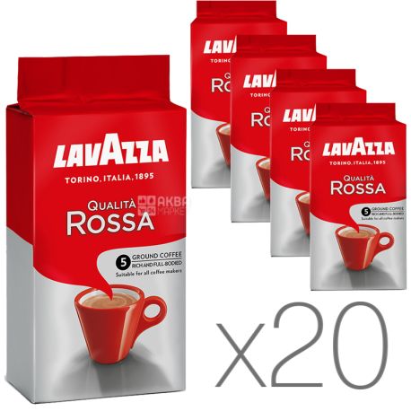 Lavazza Qualita Rossa, Кава мелена, 250 г, Упаковка 20 шт.