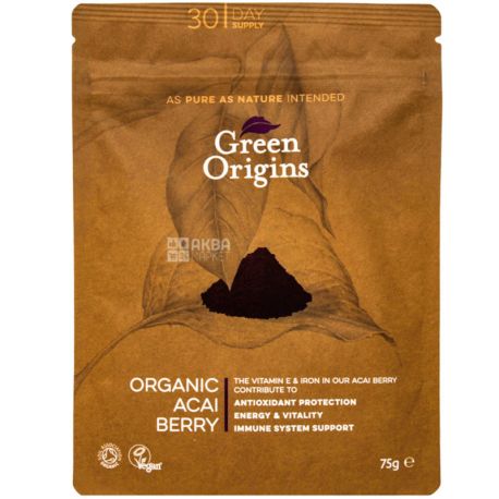 Green Origins, Organic Acai Berry Powder, 75 g