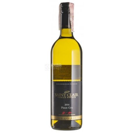 Pinot Gris Marlborough, Saint Clair, Вино белое сухое, 0,75 л