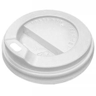 Крышка для одноразового стакана 180 мл, белая, 50 шт, D70