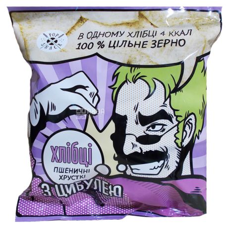 Pop Snack, Хлебцы пшеничные с луком, 30 г