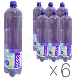 Йодо, 1,5 л, Упаковка 6 шт., Вода мінеральна сильногазована, ПЕТ