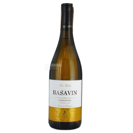 Basavin, Голд Шардоне, Вино белое сухое, 0,75 л