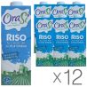 OraSi, Riso, 1l, OraSi, Rice drink, with vitamins and calcium, Pack of 12 pcs.
