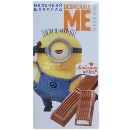 Любимов Kids Disney, Шоколад с молочной начинкой, 100 г
