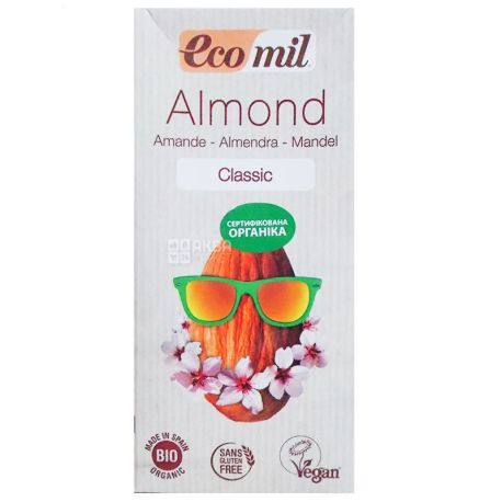 Ecomil Almond, 1l, Organic Almond Milk, Classic