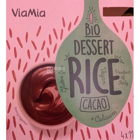 Via Mia, Десерт рисовый Какао органический, 4х110 г