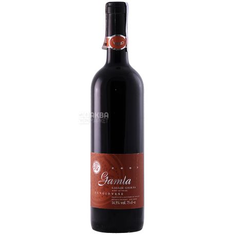 Golan Heights Winery, Dry red wine Sangiovese Gamla, 14.5%, 0.75 l