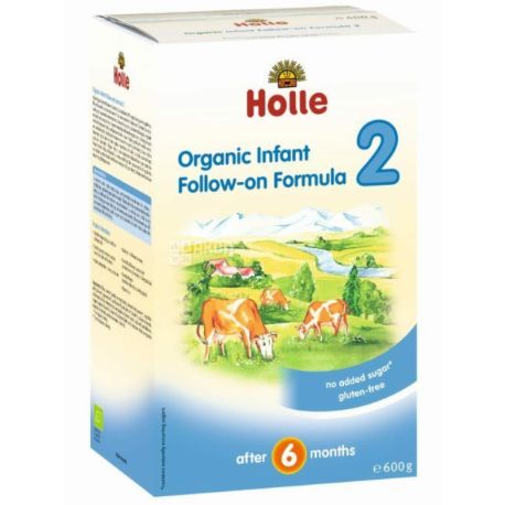 Holle, Суміш дитяча молочна органічна №2, С 6 місяців, 600 г