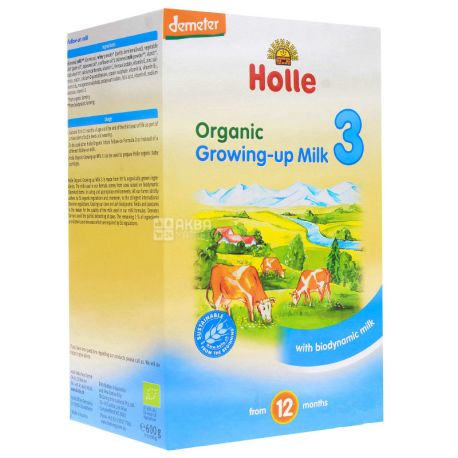 Holle, Суміш дитяча молочна органічна №3, С 12 місяців, 600 г