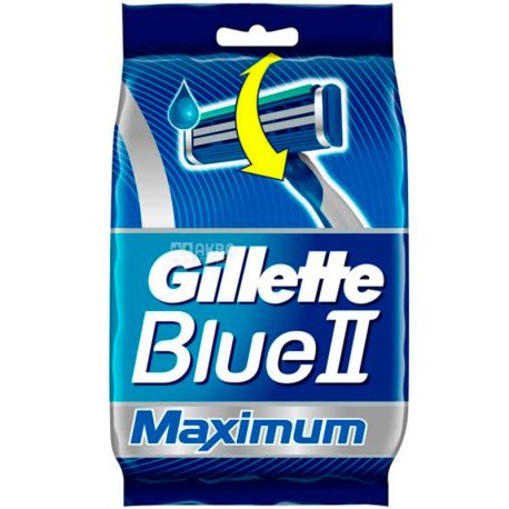 Gillette, 6 + 2 pcs., Disposable machine, BLUE 2 Max