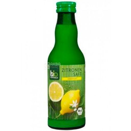Bio Zentrale, Zitronen saft, 0,25 л, Біо Дзентрале, Сік лимона, органічний, скло
